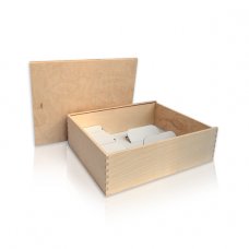 Wooden gift box for three bottles eco